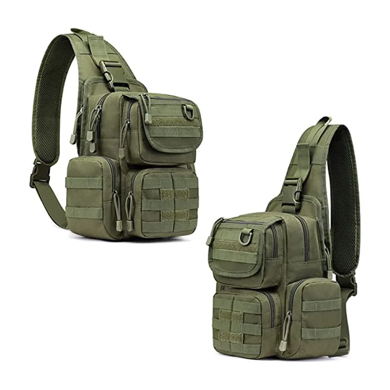 

Нейлоновая тактическая сумка на одно плечо, нагрудная Сумка-слинг в стиле милитари, армейский рюкзак для спорта на открытом воздухе, альпинизма, кемпинга, тактическая для верховой езды