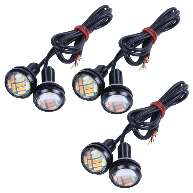 6 Pcs 12V 23Mm Dual Color Switchback 4014 12 Led Drl Eagle Eye Daytime Light
6 Pcs 12V 23Mm Dual Color Switchback 4014 12 Led Drl Eagle Eye Daytime Light