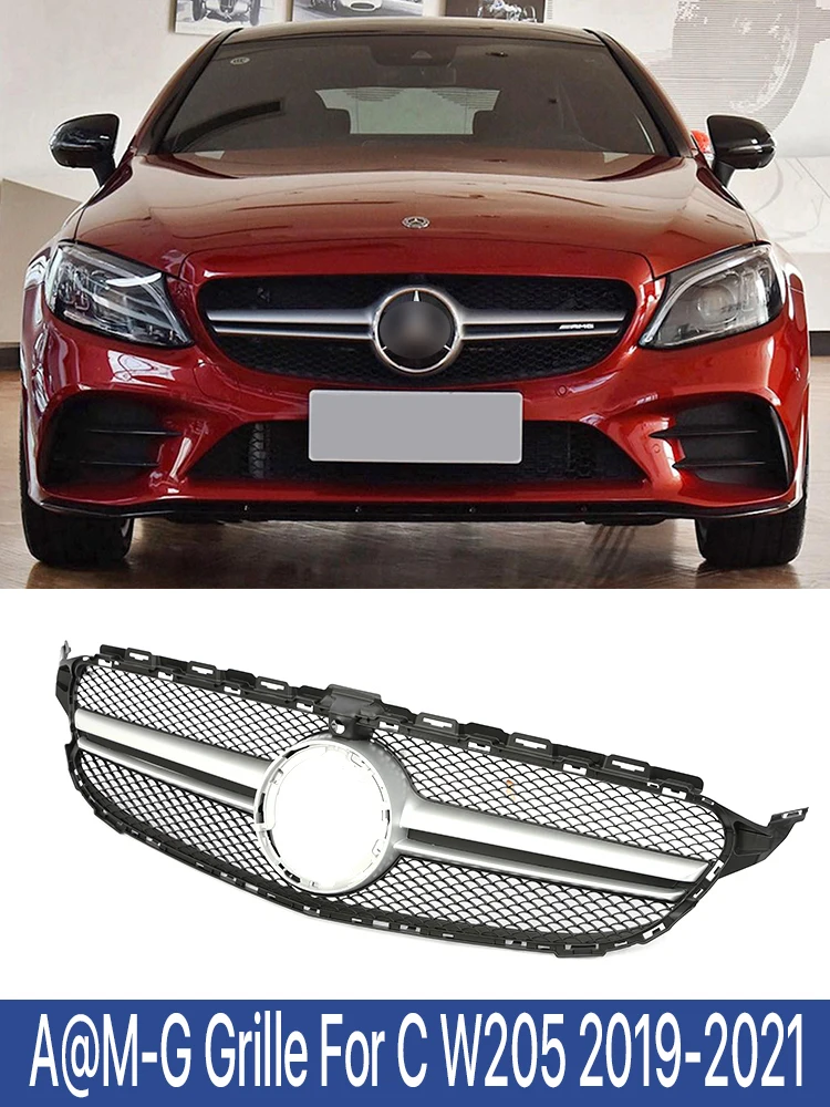 A@M-G Style Front Grille For Mercedes Benz C Class W205 C180 C200 C300 C350 Grill Parrilla 2019 2020 2021 Black Silver
A@M-G Style Front Grille For Mercedes Benz C Class W205 C180 C200 C300 C350 Grill Parrilla 2019 2020 2021 Black Silver