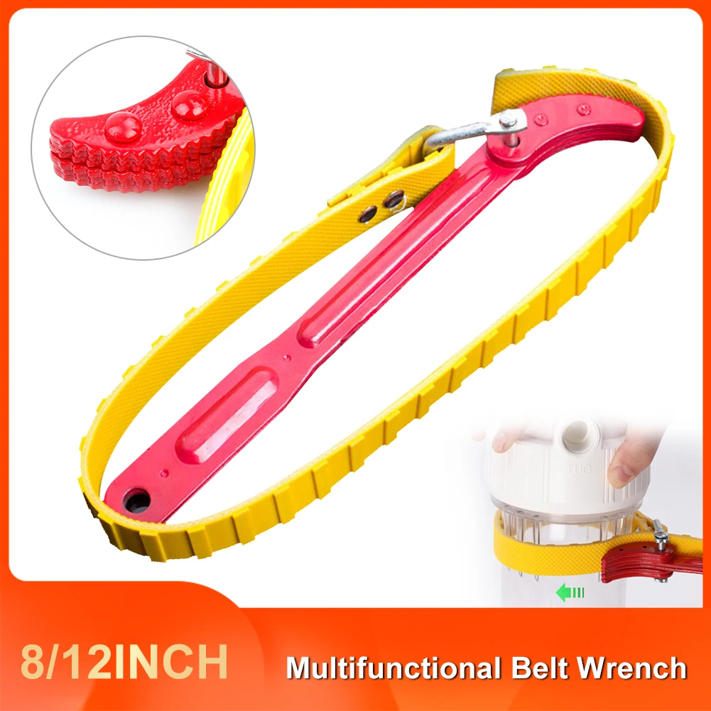 8inch/12inch Strap Wrench Flexible Non-slip Adjustable Rubber Strap Multi Tool Wrench Oil Filter Spanner Plumbing Tool
8inch/12inch Strap Wrench Flexible Non-slip Adjustable Rubber Strap Multi Tool Wrench Oil Filter Spanner Plumbing Tool