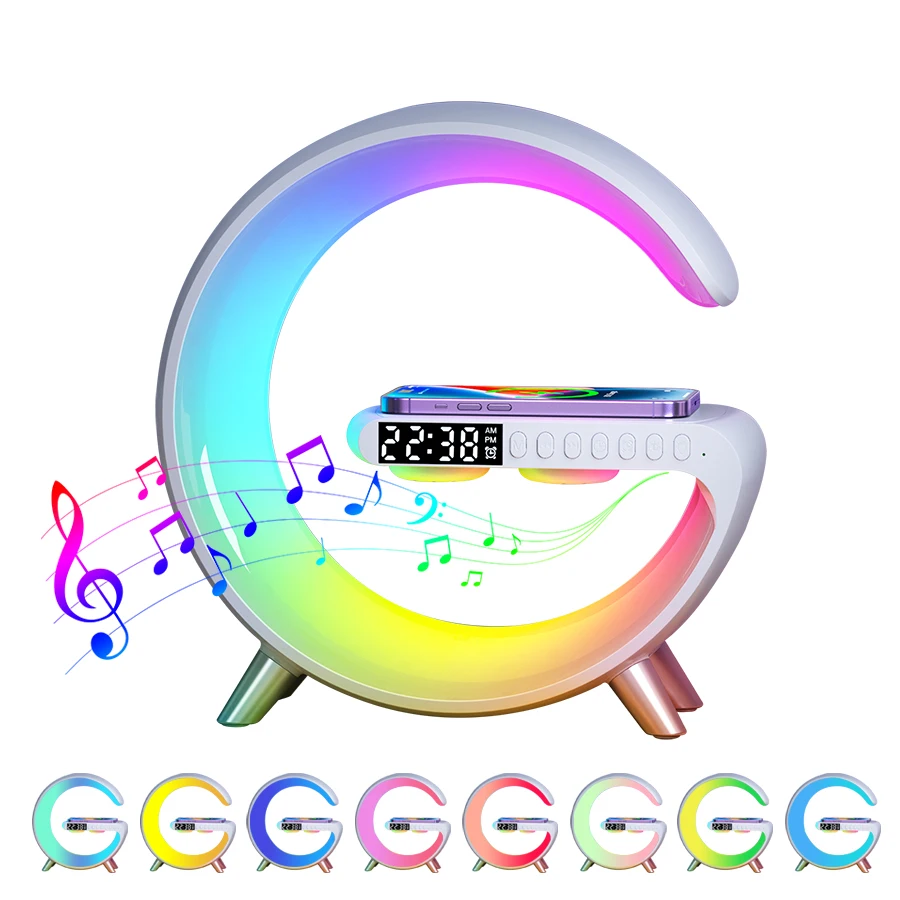 RGB Desk Lamp LED Wake Up Night Light Smart Atmosphere Light Multifunctional Wireless Charger Alarm Clock Bluetooth APP Control
RGB Desk Lamp LED Wake Up Night Light Smart Atmosphere Light Multifunctional Wireless Charger Alarm Clock Bluetooth APP Control