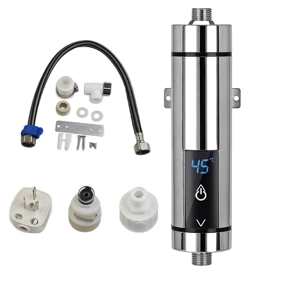 Electric Instantaneous Water Heater Shower Electric Water Heater With LED Electrical Faucet Temperature Display
Electric Instantaneous Water Heater Shower Electric Water Heater With LED Electrical Faucet Temperature Display