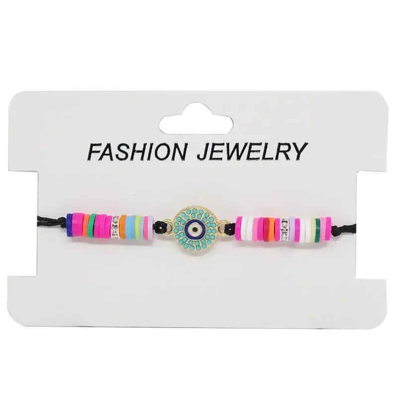 DIY Evil Eye Bracelet Rainbow Soft Ceramics Handmade Weave Bracelets For Women Girls Bohemian Trendy Jewelry Party Gifts
DIY Evil Eye Bracelet Rainbow Soft Ceramics Handmade Weave Bracelets For Women Girls Bohemian Trendy Jewelry Party Gifts