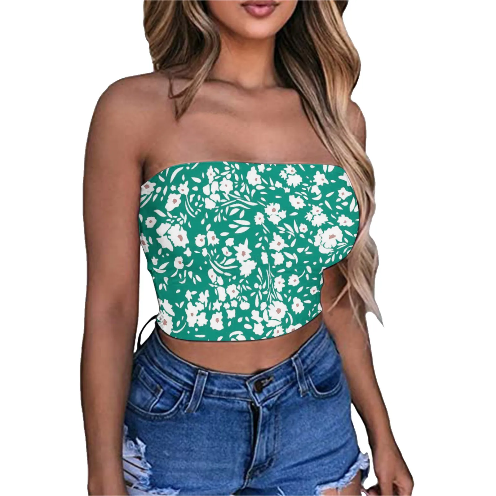 Sexy Woman Bandeau Tube Top Summer Female Strapless Floral Crop Tops Tanks Camisole
Sexy Woman Bandeau Tube Top Summer Female Strapless Floral Crop Tops Tanks Camisole