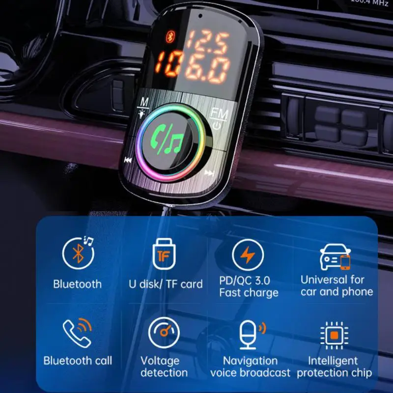 FM-трансмиттер 18 Вт PD QC3.0 автомобильное зарядное устройство Bluetooth 5,0 Громкая связь аудио mp3-плеер TF карта дисплей напряжения зарядный адаптер ...
FM-трансмиттер 18 Вт PD QC3.0 автомобильное зарядное устройство Bluetooth 5,0 Громкая связь аудио mp3-плеер TF карта дисплей напряжения зарядный адаптер ...