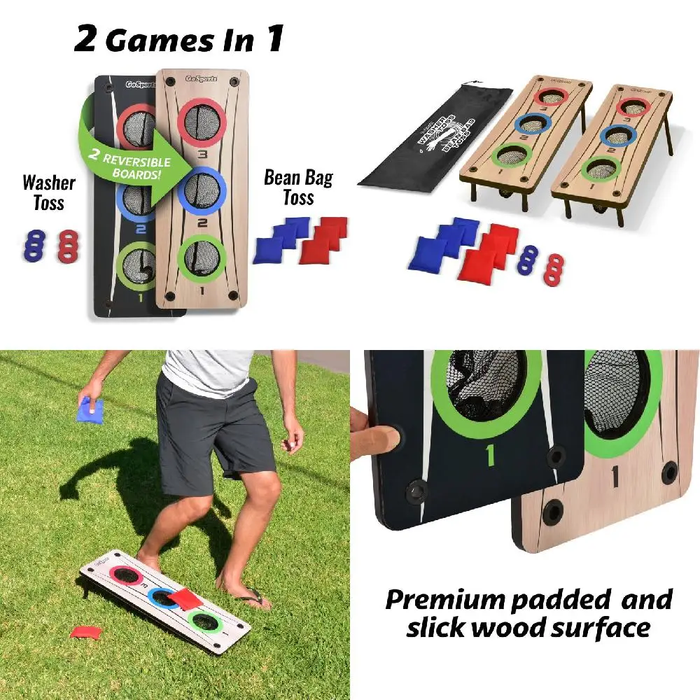 Ultimate Luxurious 2-in-1 Outdoor Backyard Combo: Fun Bean Bag Toss & Washer Toss for Ultimate Fun.
Ultimate Luxurious 2-in-1 Outdoor Backyard Combo: Fun Bean Bag Toss & Washer Toss for Ultimate Fun.