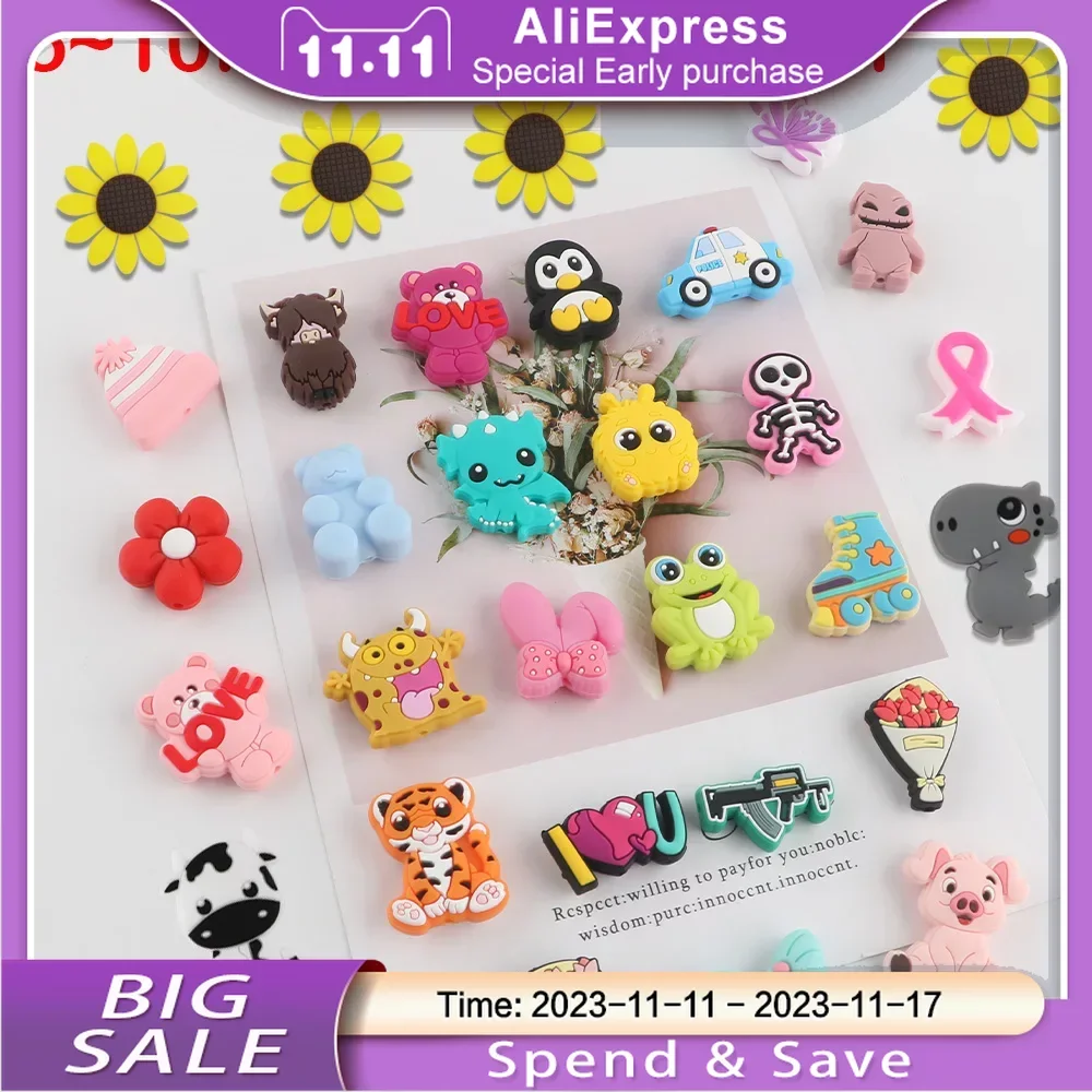 5~10Pcs/Lot New Cartoon Animals Silicone Beads Food Grade Nursing Chewing Jewelry DIY Pacifier Chain Necklace Accessories
5~10Pcs/Lot New Cartoon Animals Silicone Beads Food Grade Nursing Chewing Jewelry DIY Pacifier Chain Necklace Accessories