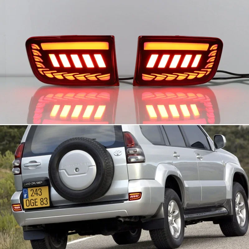 Задний бампер автомобиля для Toyota Prado 120 FJ120 2003-2009 автоматический сигнальный