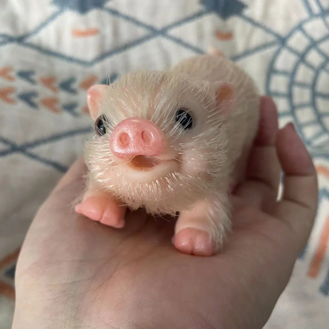 

5" Handmade Soft Reborn Baby Dolls Real Life Reborn Piglet Newborn Smiling Face Pigs Stretchable Soft Dolls Toys Bebe Reborn