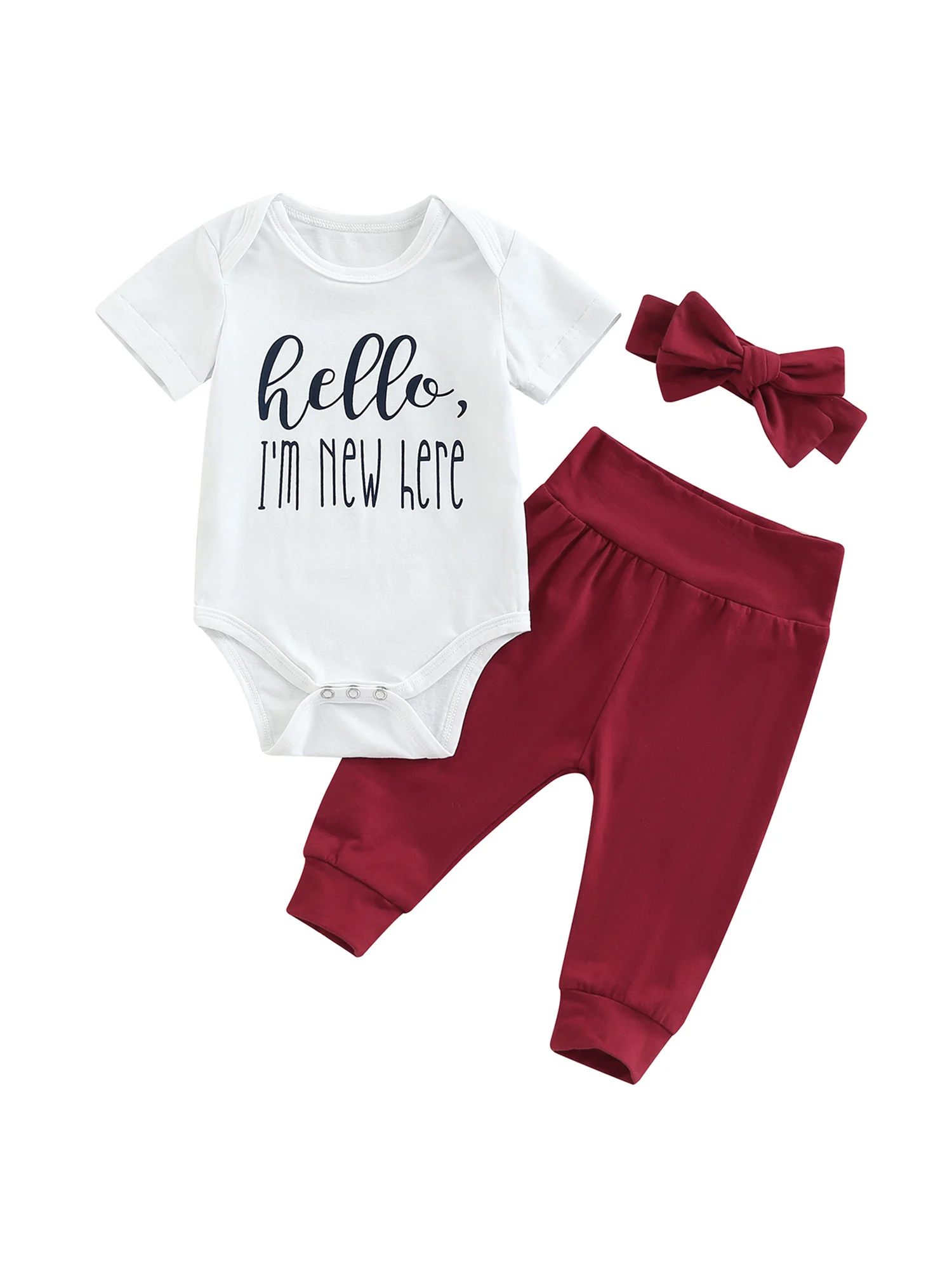 Newborn Baby Girl Boy Coming Home Outfit I AM New Here Romper Bodysuit Long Sleeve Pants Fall Winter Clothes
Newborn Baby Girl Boy Coming Home Outfit I AM New Here Romper Bodysuit Long Sleeve Pants Fall Winter Clothes
