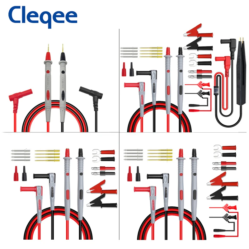 Cleqee P1503 серия Универсальный мультиметр зонд тестовые выводы комплект со сменной иглой тестер наконечник IC SMD тестовый крючок зажим крокодил
Cleqee P1503 серия Универсальный мультиметр зонд тестовые выводы комплект со сменной иглой тестер наконечник IC SMD тестовый крючок зажим крокодил