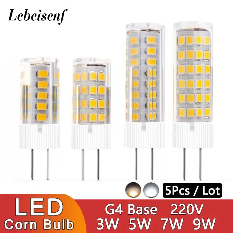 5Pcs/Lot LED Corn Light 3W 5W 7 9W Single Color Ceramic G4 Base High Voltage 220V 3000K 6000K Warm Cool White Lighting Bulb Lamp
5Pcs/Lot LED Corn Light 3W 5W 7 9W Single Color Ceramic G4 Base High Voltage 220V 3000K 6000K Warm Cool White Lighting Bulb Lamp