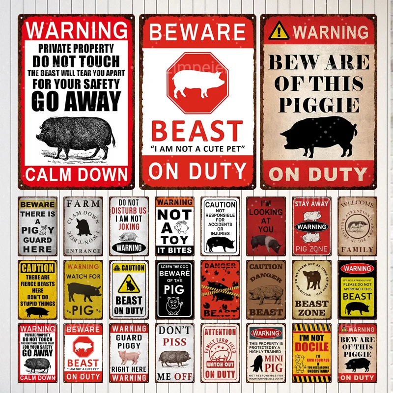 Retro Sign Garage Beast Farm Pig Poster Bar Tin Painting Decoration Card Club Hotel Metal Sign Vintage Craft Room Decoration
Retro Sign Garage Beast Farm Pig Poster Bar Tin Painting Decoration Card Club Hotel Metal Sign Vintage Craft Room Decoration