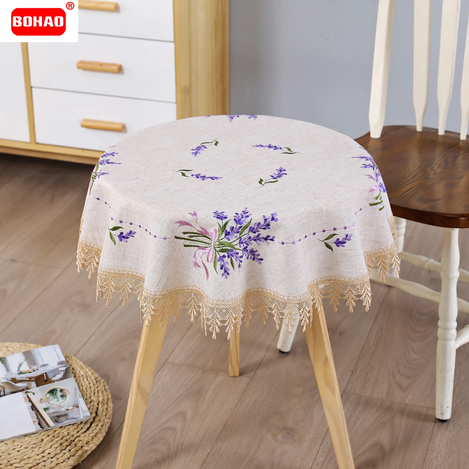 BOHAO Lace Tablecloth Luxury Wedding Kitchen Party Lavender Round Table Cloth Linen Tablecloths For Wedding Party Decoration
BOHAO Lace Tablecloth Luxury Wedding Kitchen Party Lavender Round Table Cloth Linen Tablecloths For Wedding Party Decoration