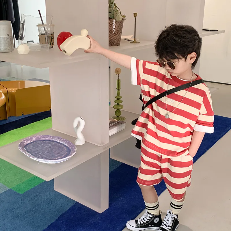 Summer Children Striped All-match Loose Clothes Sets Unisex 3 Colors Kindergarten Outfits
Summer Children Striped All-match Loose Clothes Sets Unisex 3 Colors Kindergarten Outfits