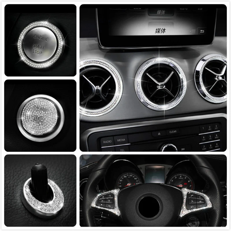 Diamond Car Air Outlet Interior Modified Steering Wheel Stickers For Mercedes-Benz GLA200 CLA220 CLA260 2015-2019 Accessories
Diamond Car Air Outlet Interior Modified Steering Wheel Stickers For Mercedes-Benz GLA200 CLA220 CLA260 2015-2019 Accessories