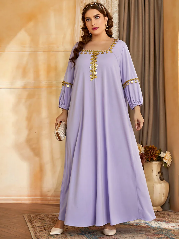 TOLEEN Women Plus Size Large Elegant Maxi Dresses 2022 Long Sleeve Loose Purple Muslim Casual Oversize Dress For Evening Party
TOLEEN Women Plus Size Large Elegant Maxi Dresses 2022 Long Sleeve Loose Purple Muslim Casual Oversize Dress For Evening Party