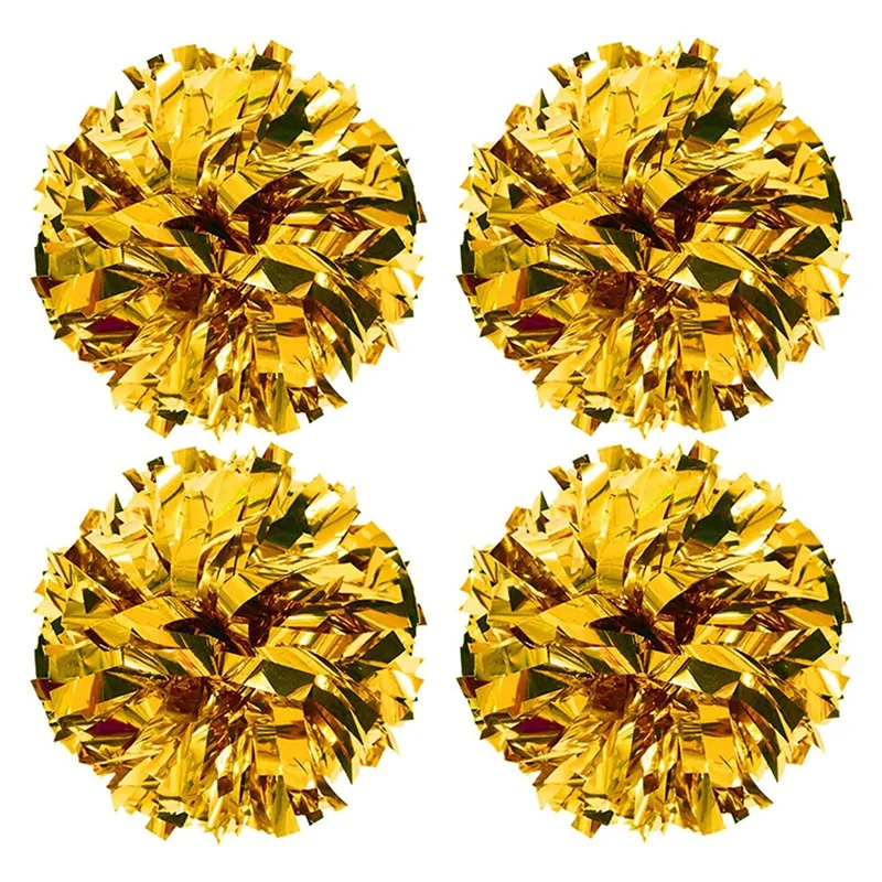 24PCS Cheerleading Pom Poms Metallic Foil Plastic Pom Poms With Handle For Sports Squads Performance Celebration
24PCS Cheerleading Pom Poms Metallic Foil Plastic Pom Poms With Handle For Sports Squads Performance Celebration