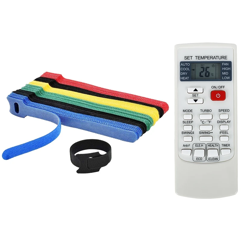 Top 1 Pcs Air Conditioning Remote & 50 Pcs Reusable Color Mixing Cable Cord Strap Hook Loop Ties Tidy
Top 1 Pcs Air Conditioning Remote & 50 Pcs Reusable Color Mixing Cable Cord Strap Hook Loop Ties Tidy
