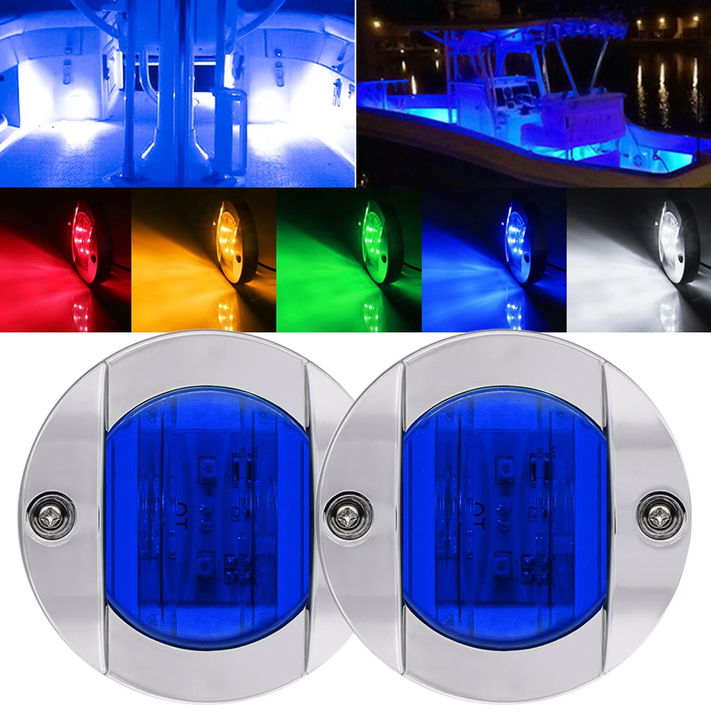 2PCS 12V Round Marine Boat LED Light Interior Deck Transom Mount Lamp Courtesy Light Stern Navigation Signal for Kayak Yacht
2PCS 12V Round Marine Boat LED Light Interior Deck Transom Mount Lamp Courtesy Light Stern Navigation Signal for Kayak Yacht