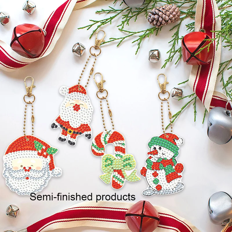 4pcs Cute Santa Claus Key Chain For Women Men Christmas Series 5d Diamond Painting Women Men Handbag Pendants Key Chains
4pcs Cute Santa Claus Key Chain For Women Men Christmas Series 5d Diamond Painting Women Men Handbag Pendants Key Chains