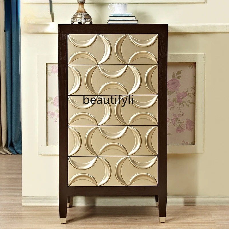 yj Chest of Drawers American-Style Wood Carved New Classical Locker Northern European-Style Retro Storage Cabinet
yj Chest of Drawers American-Style Wood Carved New Classical Locker Northern European-Style Retro Storage Cabinet