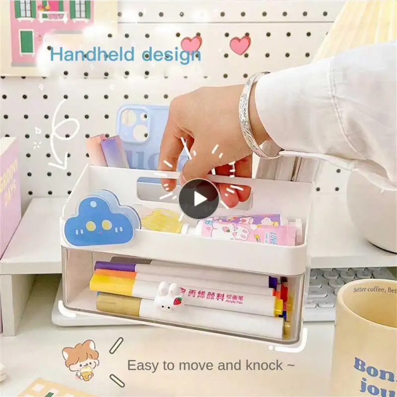Desktop Storage Box Simple Large Capacity Pen Holder Cosmetic Storage Box Table Storage Supplies Lightweight Drawer Style
Desktop Storage Box Simple Large Capacity Pen Holder Cosmetic Storage Box Table Storage Supplies Lightweight Drawer Style