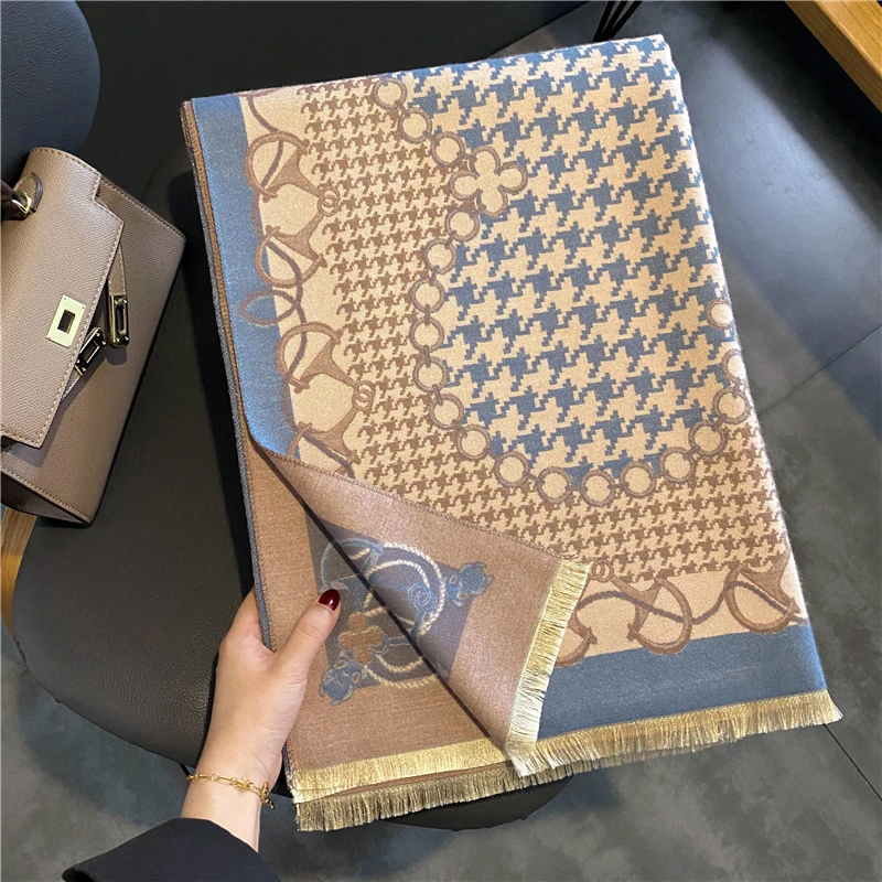 New Houndstooth Design Thick Cashmere Women Scarf Shawl Wraps Luxury Pashmina Winter Warm Blanket Bufana Neck Scarves 2022
New Houndstooth Design Thick Cashmere Women Scarf Shawl Wraps Luxury Pashmina Winter Warm Blanket Bufana Neck Scarves 2022