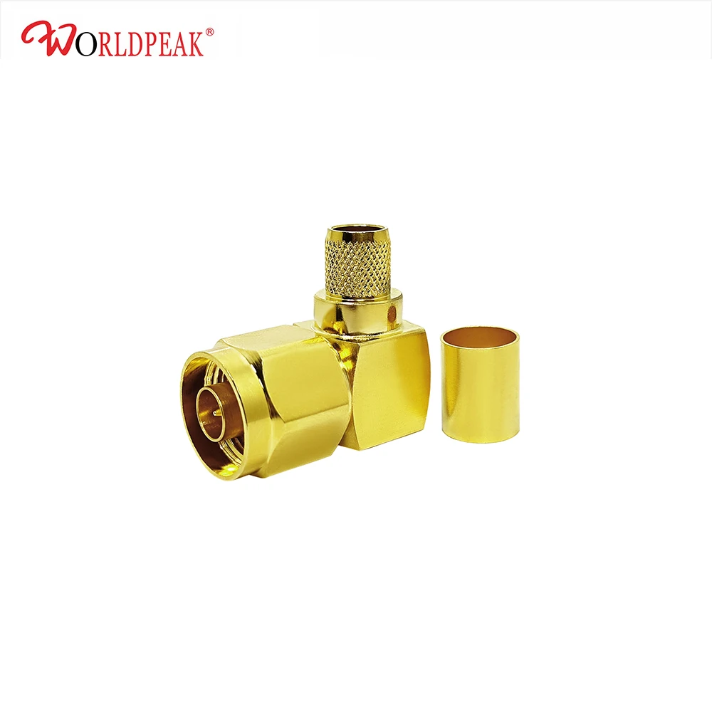 Free Shipping Gold Plated 5pcs n male right angle crimp solderless (EZ) connector for RG8 cable
Free Shipping Gold Plated 5pcs n male right angle crimp solderless (EZ) connector for RG8 cable