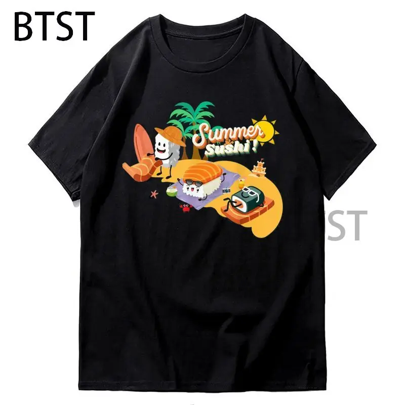 Sushi Kawaii Top Clothes Summer Hip-Hop O-Neck Short-Sleeved T-shirt Cotton Printing Casual Tee Men Oversize Women's T-shirt
Sushi Kawaii Top Clothes Summer Hip-Hop O-Neck Short-Sleeved T-shirt Cotton Printing Casual Tee Men Oversize Women's T-shirt