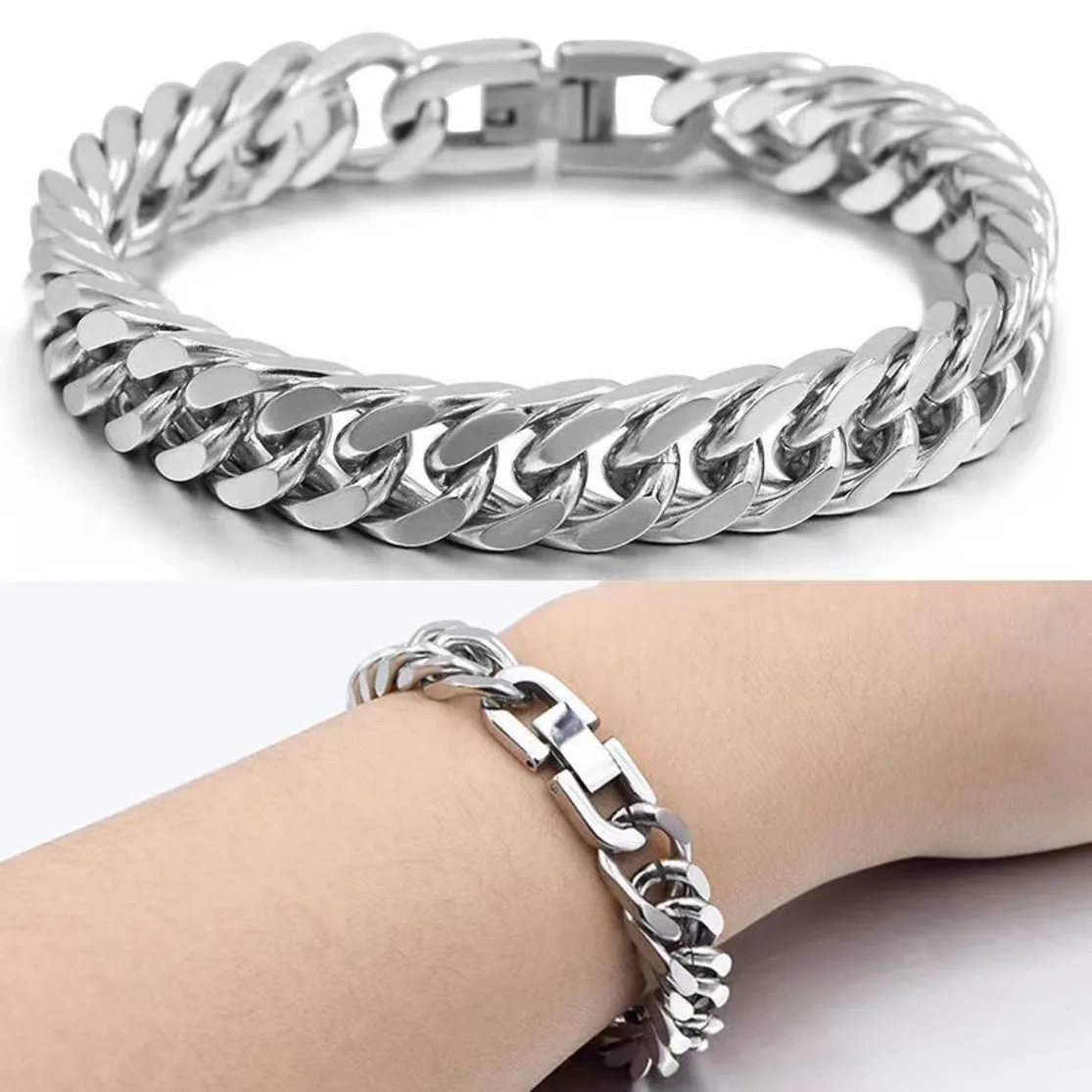 Men's Snake Bone Charms Bracelet Twist Chain Bracelet For Men In Stainless Steel Curb Cuban Link Chain Luxury Couple Jewelry
Men's Snake Bone Charms Bracelet Twist Chain Bracelet For Men In Stainless Steel Curb Cuban Link Chain Luxury Couple Jewelry
