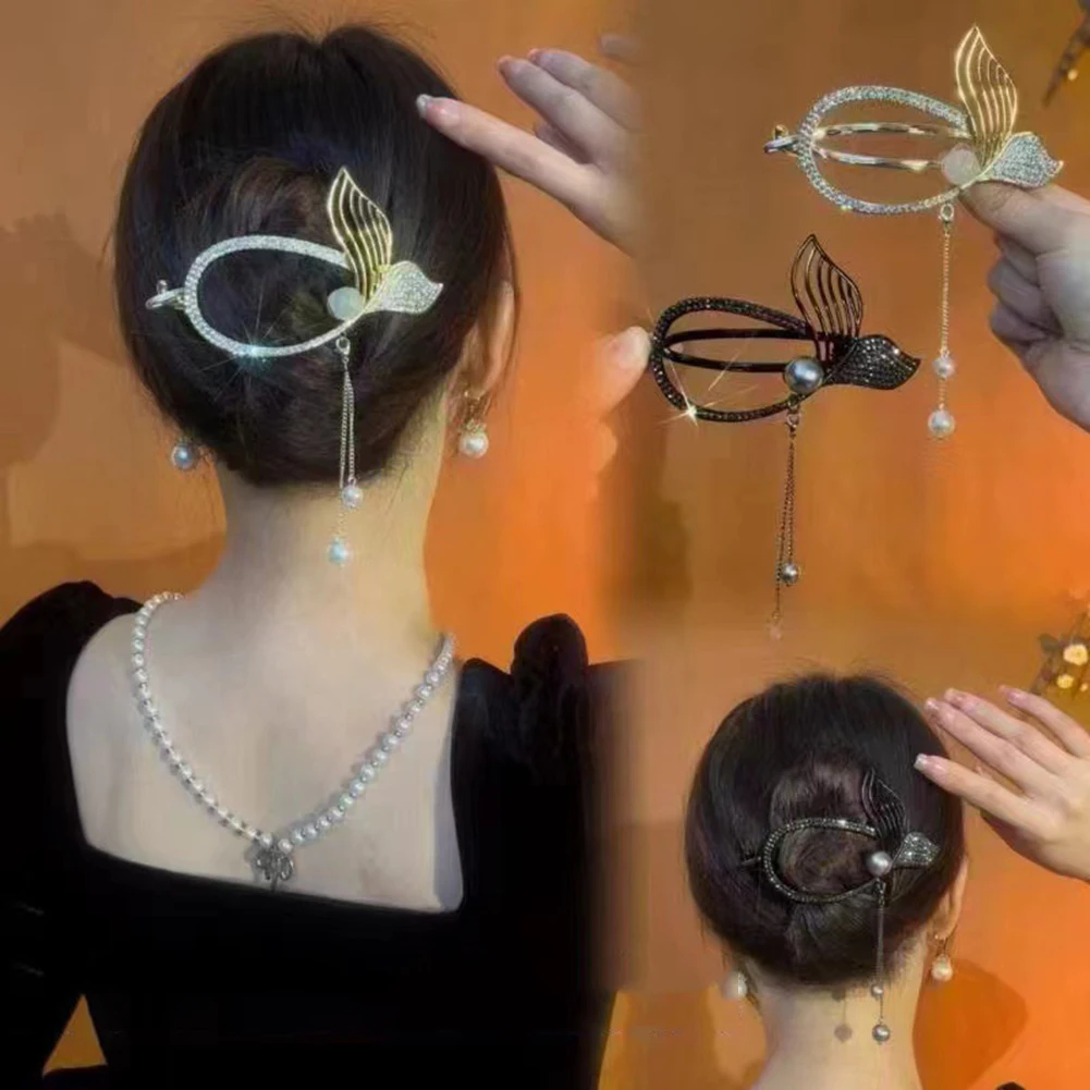 Rhinestone Hairpin Alloy Hair Claws Retro Exquisite Pendant Hair Clips Accessories For Women Shinning Hairpin Headwear
Rhinestone Hairpin Alloy Hair Claws Retro Exquisite Pendant Hair Clips Accessories For Women Shinning Hairpin Headwear