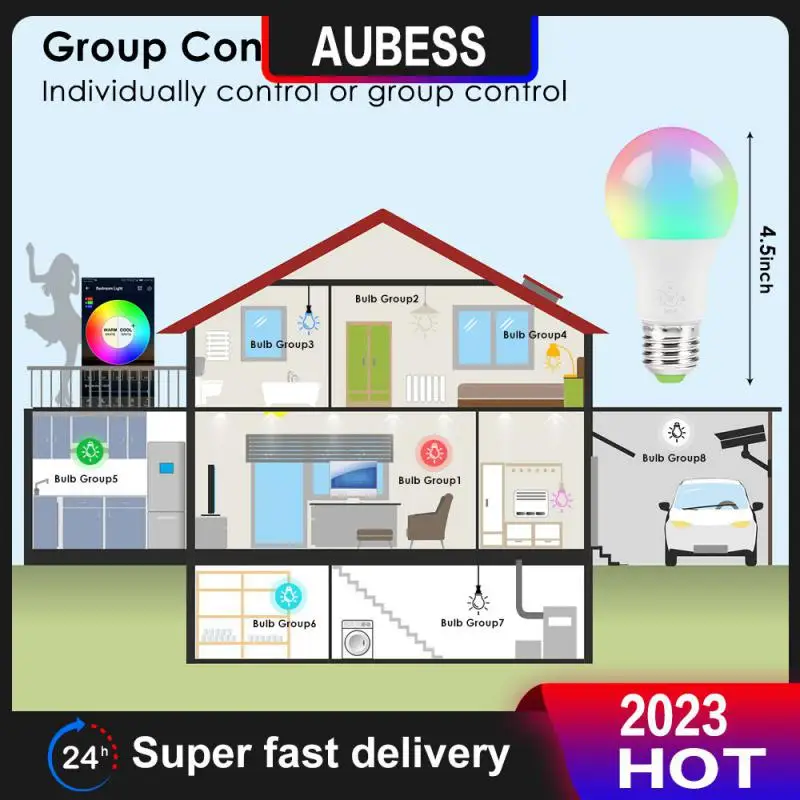 2/3/5PCS Smart Wifi Lamp E27 Dimmable Colorful LED Lamp RGB Color Light APP WIFI Remote Control Via IOS Android for Smart Homes
2/3/5PCS Smart Wifi Lamp E27 Dimmable Colorful LED Lamp RGB Color Light APP WIFI Remote Control Via IOS Android for Smart Homes