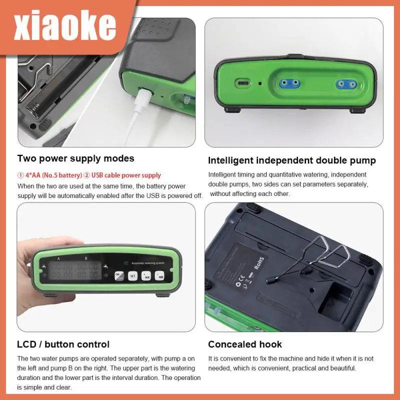 Garden Supplies Intelligent Irrigation Controller Water Free Detection Dual Independent Control Irrigation Pump Watering Tool 5v
Garden Supplies Intelligent Irrigation Controller Water Free Detection Dual Independent Control Irrigation Pump Watering Tool 5v