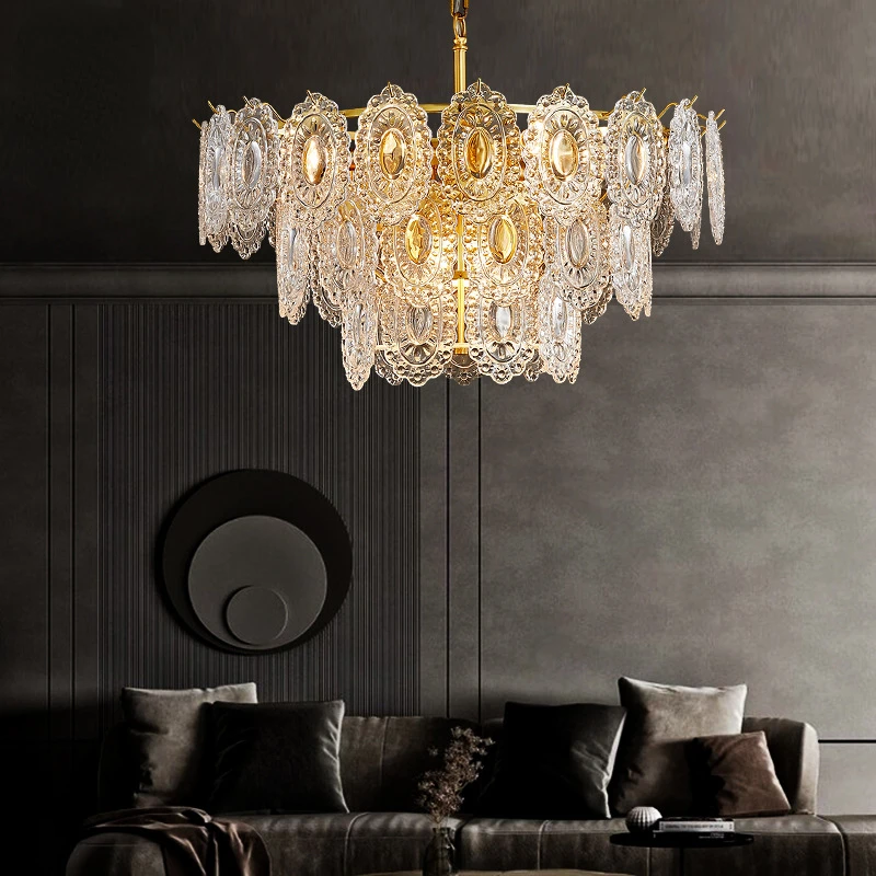 Post Modern Luxury Led Chandeliers Lighting for Living Room Bedroom Ceiling Hanging Lamp Led Crystal Pattern Pendant Lights 
Post Modern Luxury Led Chandeliers Lighting for Living Room Bedroom Ceiling Hanging Lamp Led Crystal Pattern Pendant Lights