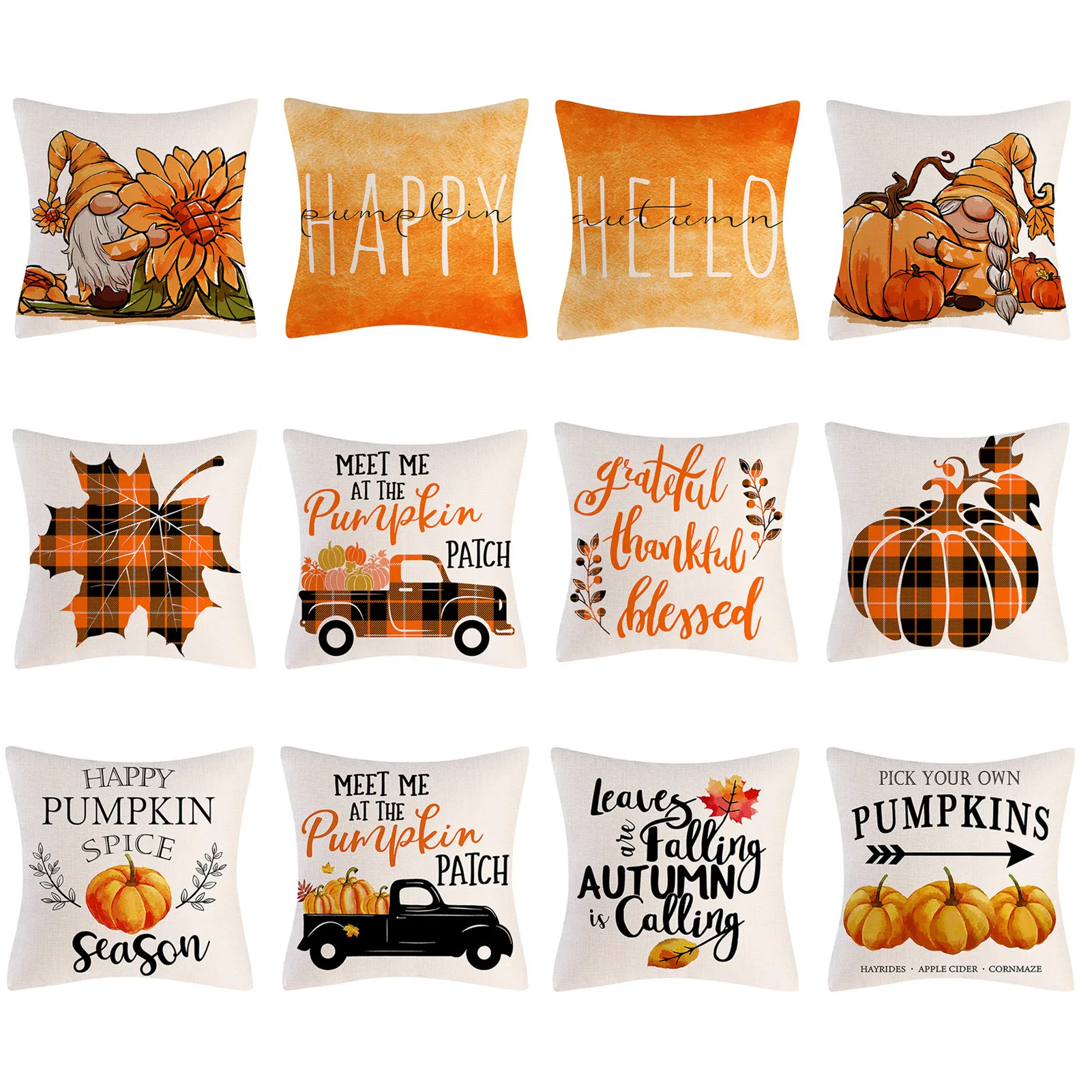 Thanksgiving Pillow Covers 4Pcs Fall Thanksgiving Decorations Pillow Covers 18x18 Inch Creative Linen Pillowcases For Sofa Couch
Thanksgiving Pillow Covers 4Pcs Fall Thanksgiving Decorations Pillow Covers 18x18 Inch Creative Linen Pillowcases For Sofa Couch