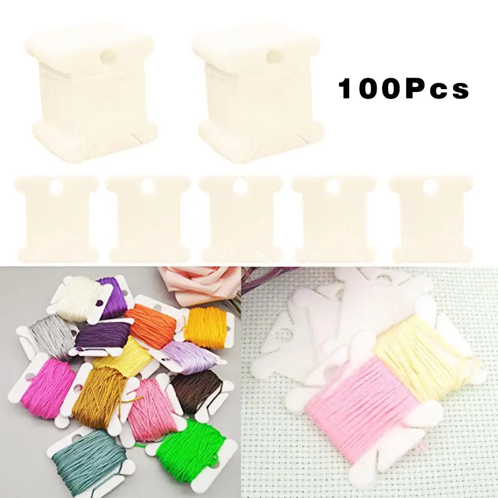100pcs Embroidery Plastic Threads Bobbins Floss Card 36 Grids Storage Holder Box Home Cross-stitch Storage Essential Supplies
100pcs Embroidery Plastic Threads Bobbins Floss Card 36 Grids Storage Holder Box Home Cross-stitch Storage Essential Supplies