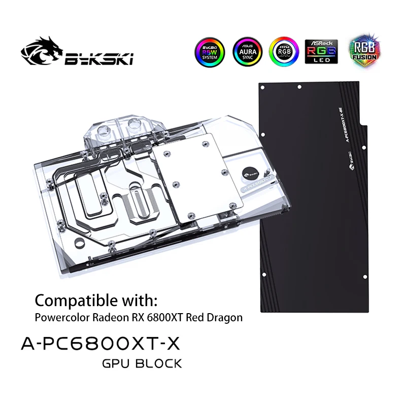 Bykski RX 6800XT GPU Water Block For Powercolor Radeon RX 6800XT Video Card,ARGB VGA Liquid Cooler Radiator 12V/5V A-PC6800XT-X
Bykski RX 6800XT GPU Water Block For Powercolor Radeon RX 6800XT Video Card,ARGB VGA Liquid Cooler Radiator 12V/5V A-PC6800XT-X
