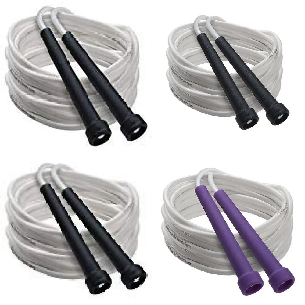 Deluxe 6-Piece Licorice Jump Rope Set with Unique Colors & Lengths - Beneficial for Strength, Speed, and Endurance Training.
Deluxe 6-Piece Licorice Jump Rope Set with Unique Colors & Lengths - Beneficial for Strength, Speed, and Endurance Training.