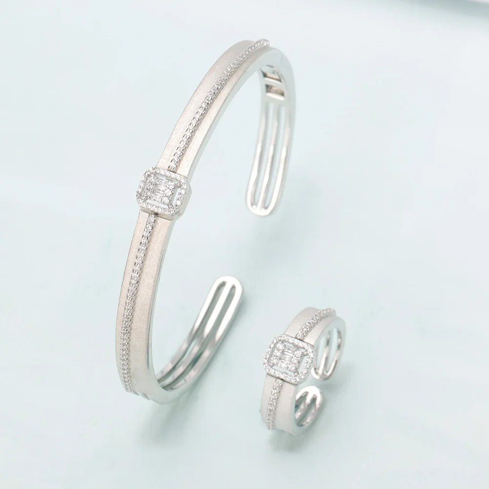 JEWEL New Style AAA Cubic Zirconia Adjustable 2 PCS Sets Dubai Bride Wedding Personalized Bracelet Jewelry Set
JEWEL New Style AAA Cubic Zirconia Adjustable 2 PCS Sets Dubai Bride Wedding Personalized Bracelet Jewelry Set