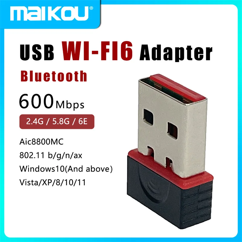 Беспроводной мини USB Wi-Fi адаптер 802.11ax 286 Мбит/с сетевая карта для настольного ноутбука Windows 10 11
Беспроводной мини USB Wi-Fi адаптер 802.11ax 286 Мбит/с сетевая карта для настольного ноутбука Windows 10 11