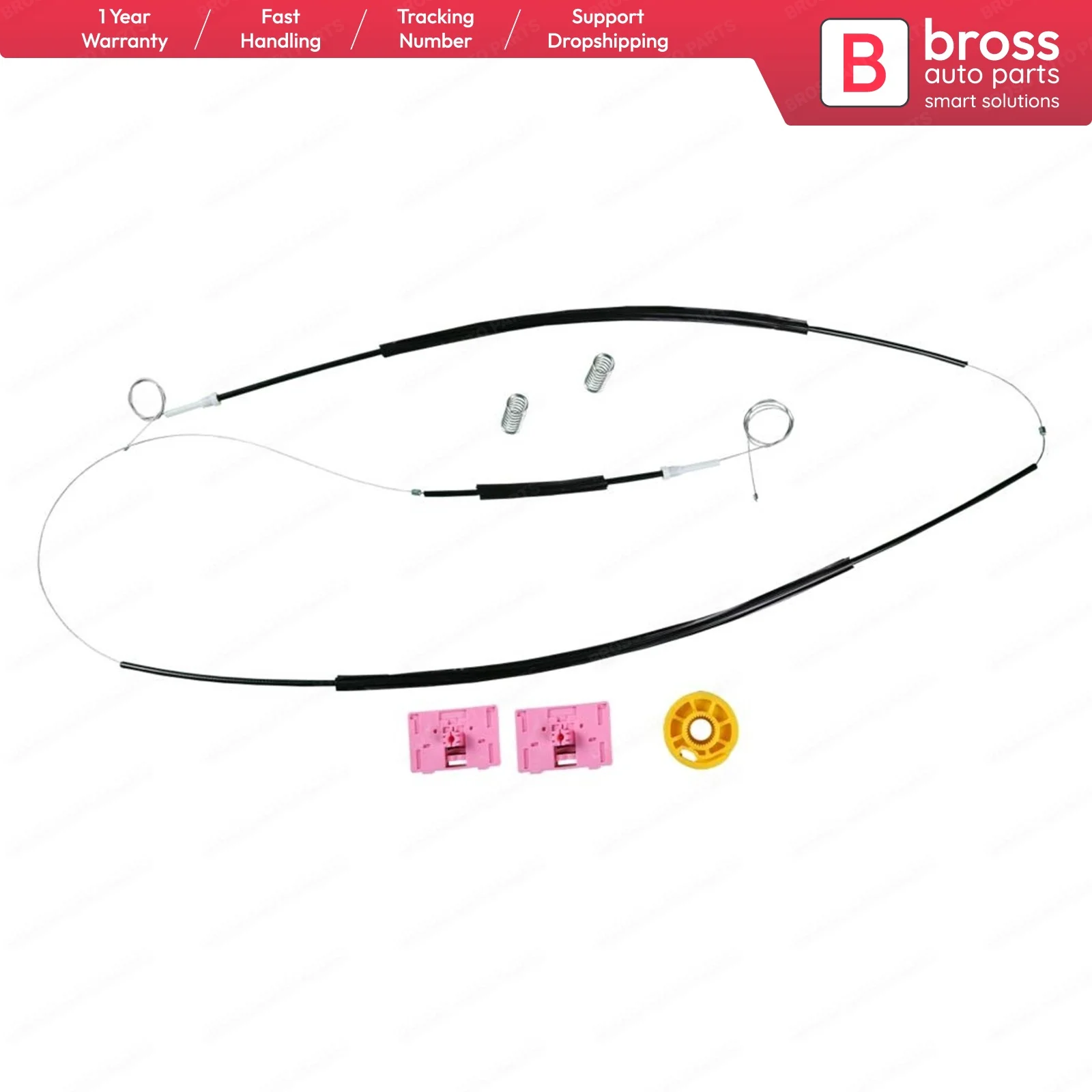 Bross Auto Parts BWR605 Electrical Power Window Regulator Repair Kit Front Left Door for Audi A3 Coupe 1996-2003 Fast Shipment
Bross Auto Parts BWR605 Electrical Power Window Regulator Repair Kit Front Left Door for Audi A3 Coupe 1996-2003 Fast Shipment