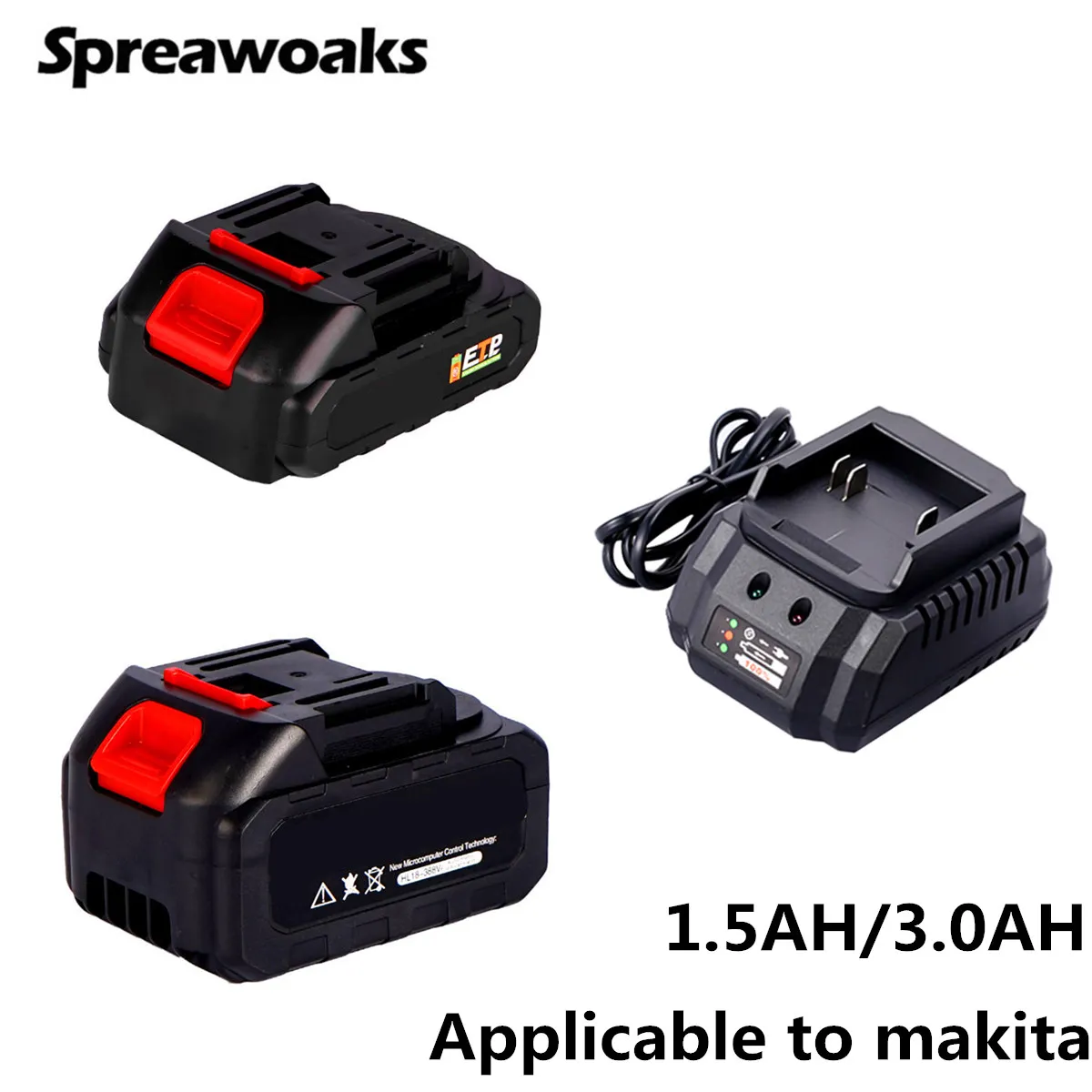 

Аккумуляторная батарея 1,5 Ач 3,0 Ач для Makita 18 в-21 в, Электрическая аккумуляторная бензопила/дрель/шуруповерт/гайковерт, электроинструменты