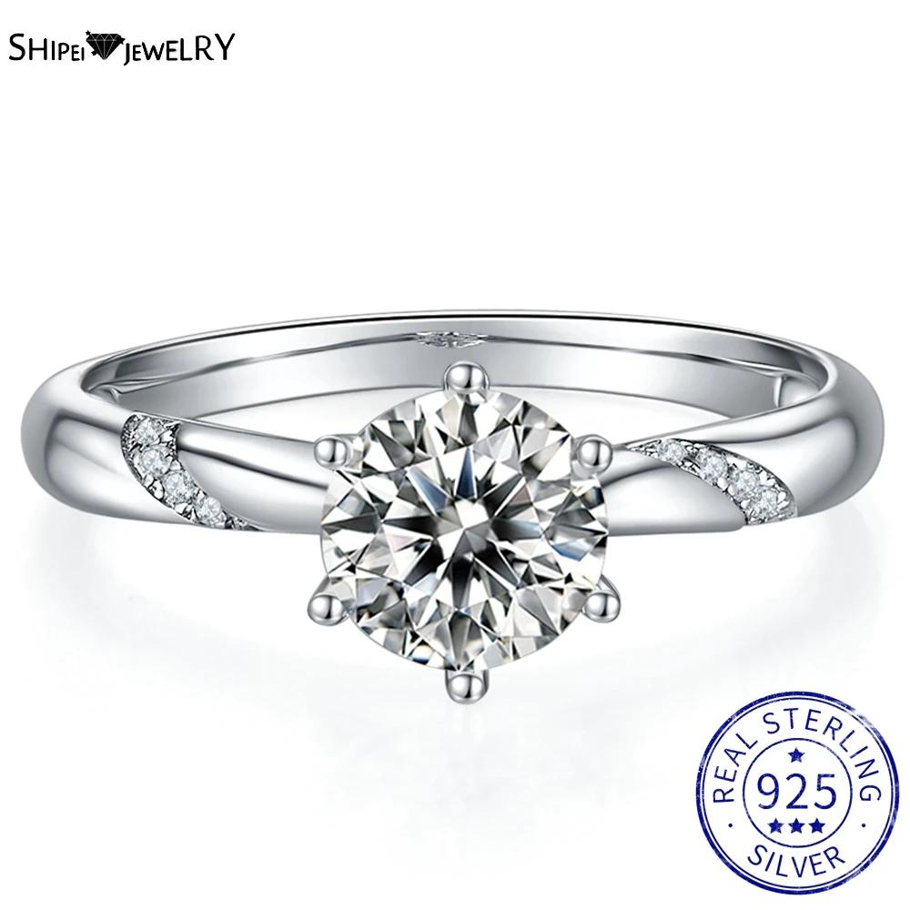 Shipei Classic Solid 925 Sterling Silver 3EX 1Ct D Color Real Moissanite VVS1 Diamonds Wedding Engagement Ring Fine Jewelry GRA
Shipei Classic Solid 925 Sterling Silver 3EX 1Ct D Color Real Moissanite VVS1 Diamonds Wedding Engagement Ring Fine Jewelry GRA