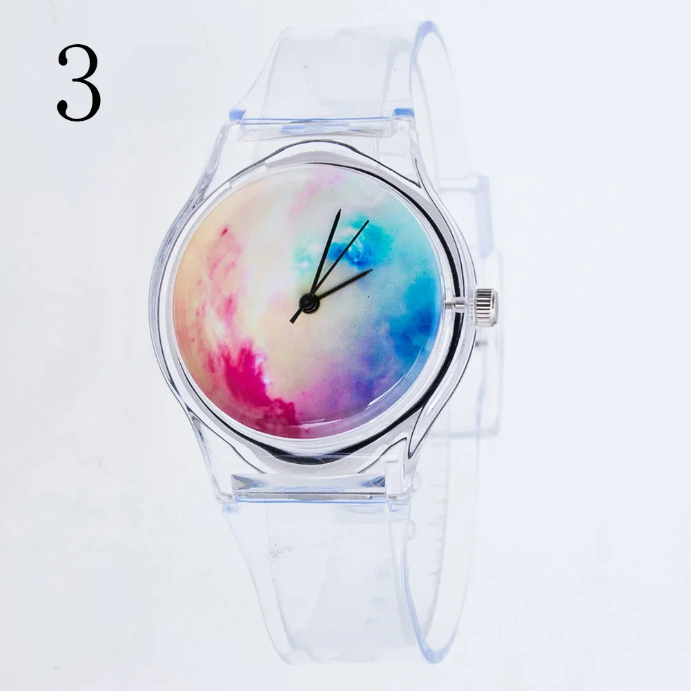 Fashion Women Wristwatches Plastic Cartoon Clock Transparent Strap Student Sport Watches Lady Girls Casual Quartz Watch
Fashion Women Wristwatches Plastic Cartoon Clock Transparent Strap Student Sport Watches Lady Girls Casual Quartz Watch