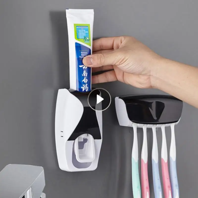 Automatic Toothpaste Holder Dispenser Toothbrush Holder Set Dustproof Sticky Suction Wall-mounted Bathroom Toothpaste Squeezer
Automatic Toothpaste Holder Dispenser Toothbrush Holder Set Dustproof Sticky Suction Wall-mounted Bathroom Toothpaste Squeezer