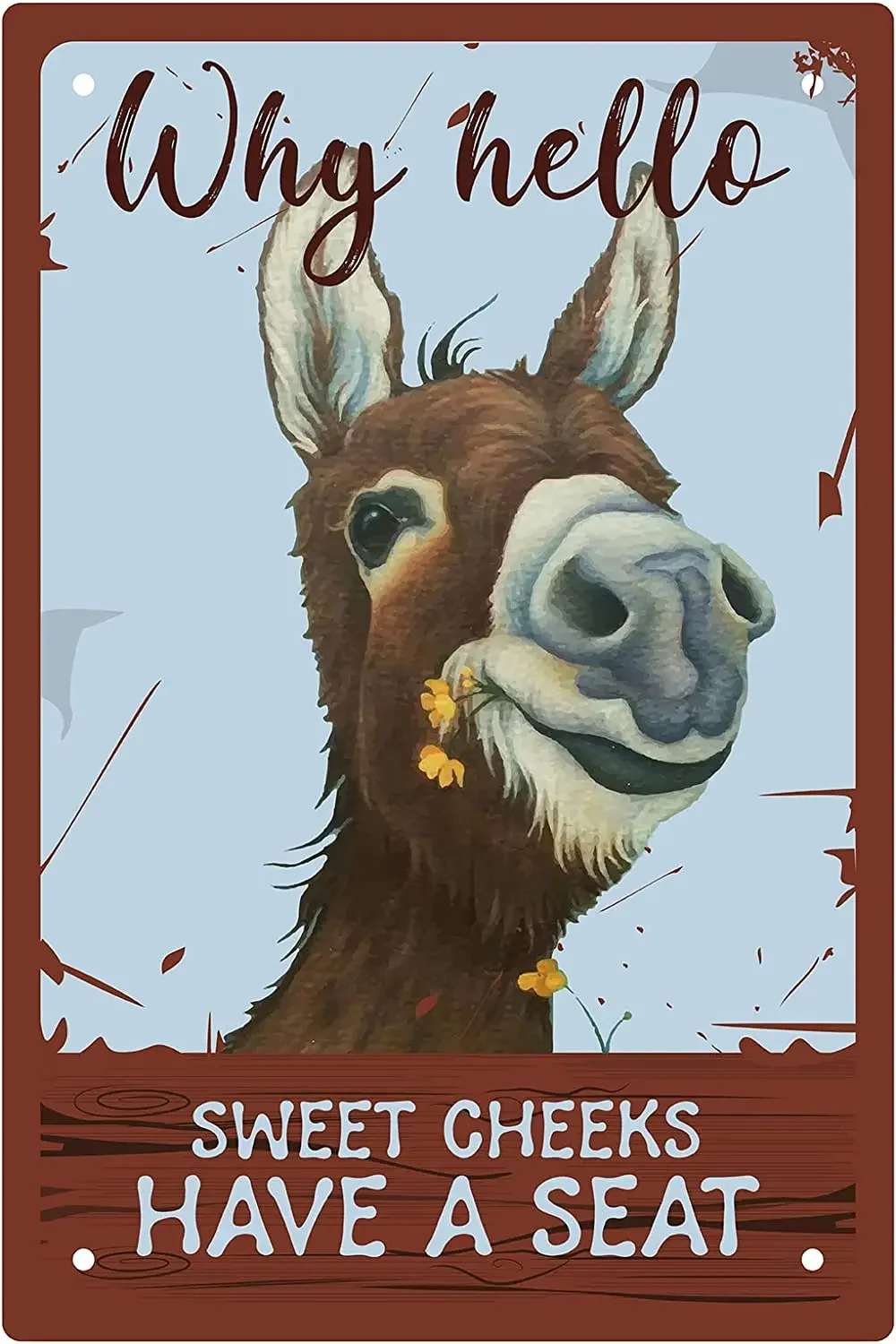 Donkey Tin Sign Why Hello Sweet Cheeks Vintage Wall Decor Funny Metal Retro Sign Wall Art Garden House Plaque for
Donkey Tin Sign Why Hello Sweet Cheeks Vintage Wall Decor Funny Metal Retro Sign Wall Art Garden House Plaque for