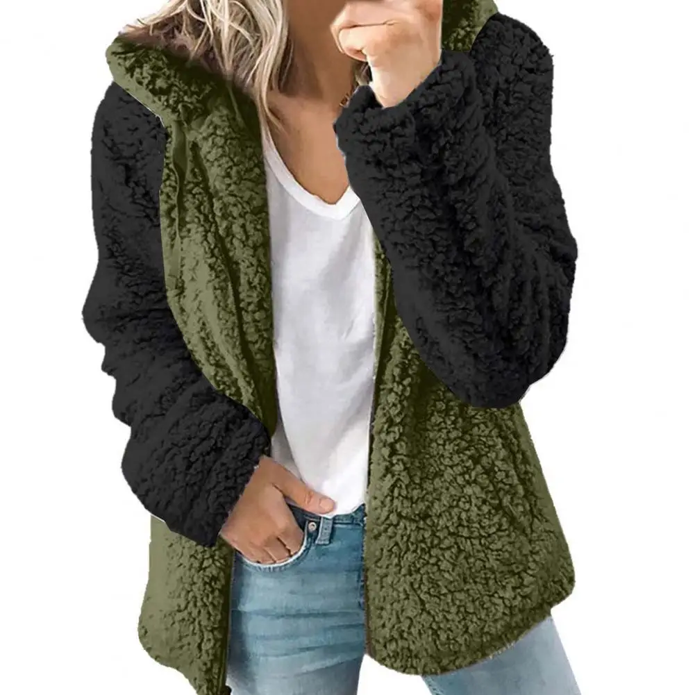 Winter Coat Hooded Contrast Color Long Sleeves Zipper Fleece Keep Warm Casual Plus Size Cardigan Women Jacket for Female Clothes
Winter Coat Hooded Contrast Color Long Sleeves Zipper Fleece Keep Warm Casual Plus Size Cardigan Women Jacket for Female Clothes