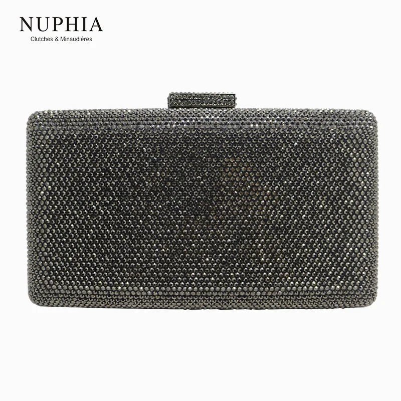 New Large Size Evening Hard Box Clutch Crystal Clutches and Evening Bags Gray/Black/Gold
New Large Size Evening Hard Box Clutch Crystal Clutches and Evening Bags Gray/Black/Gold