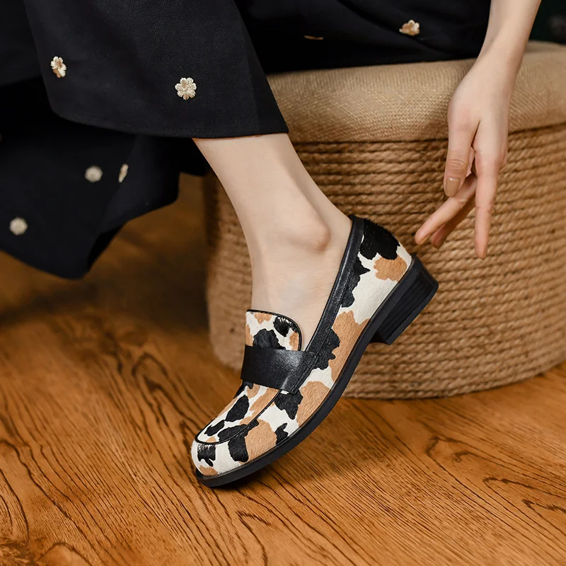 Women Square Toe Slip On Cowhide Woman Shoes Spring Autumn Loafers Horsehair Sexy Leopard Ladies Flats
Women Square Toe Slip On Cowhide Woman Shoes Spring Autumn Loafers Horsehair Sexy Leopard Ladies Flats